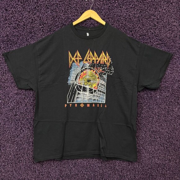 Def Leppard Pyromania Album Art Heavy Metal Band T-Shirt XL - Picture 1 of 4